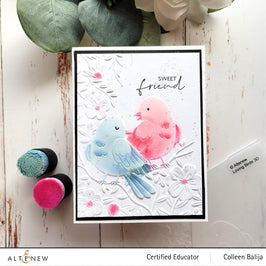 Part A-Glitz Art Craft Co.,LTD Embossing Folder Loving Birds 3D Embossing Folder