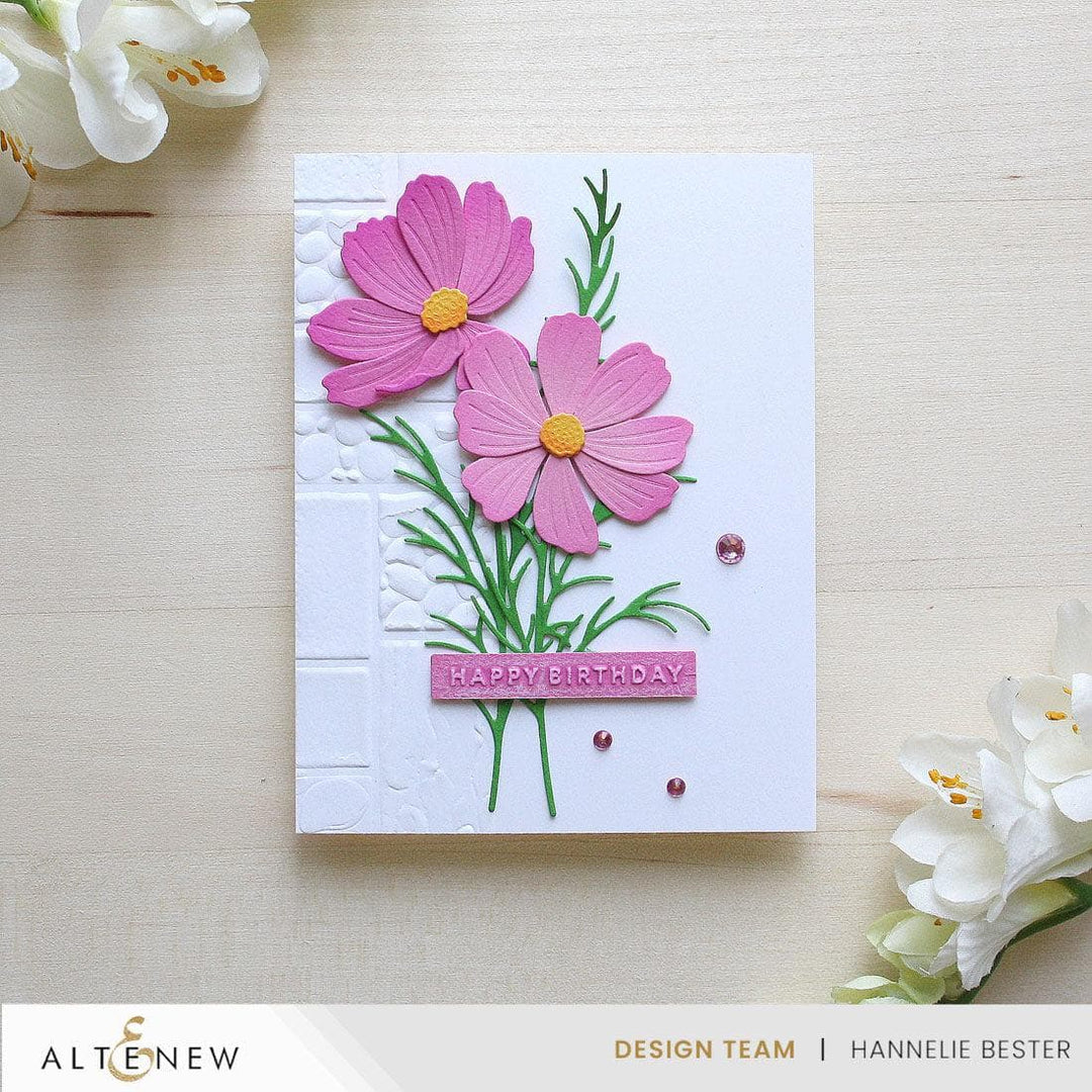 Mini Sentiments 3D Embossing folder
