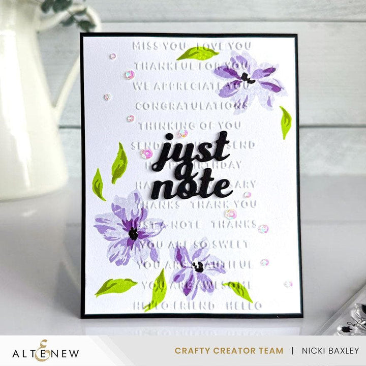 Mini Sentiments 3D Embossing folder
