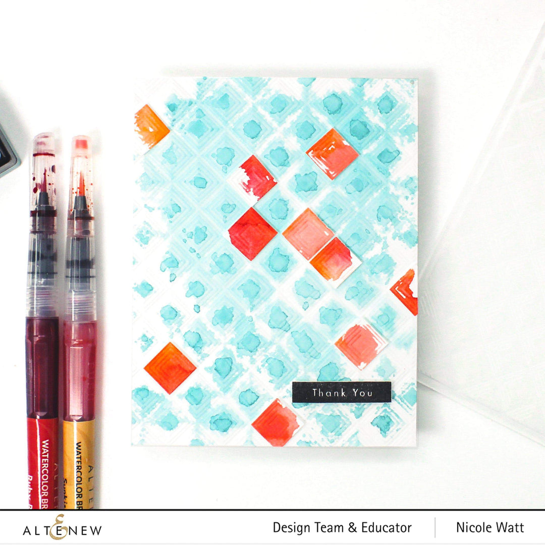 Part A-Glitz Art Craft Co.,LTD Embossing Folder Mod Squares 3D Embossing Folder