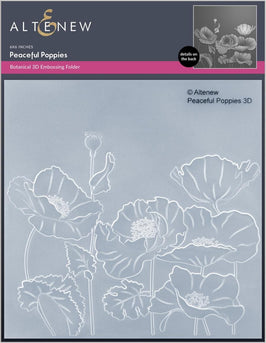 Part A-Glitz Art Craft Co.,LTD Embossing Folder Peaceful Poppies 3D Embossing Folder