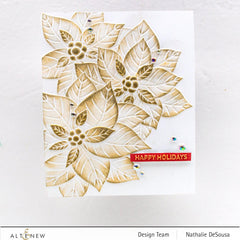 Part A-Glitz Art Craft Co.,LTD Embossing Folder Poinsettia Cluster 3D Embossing Folder