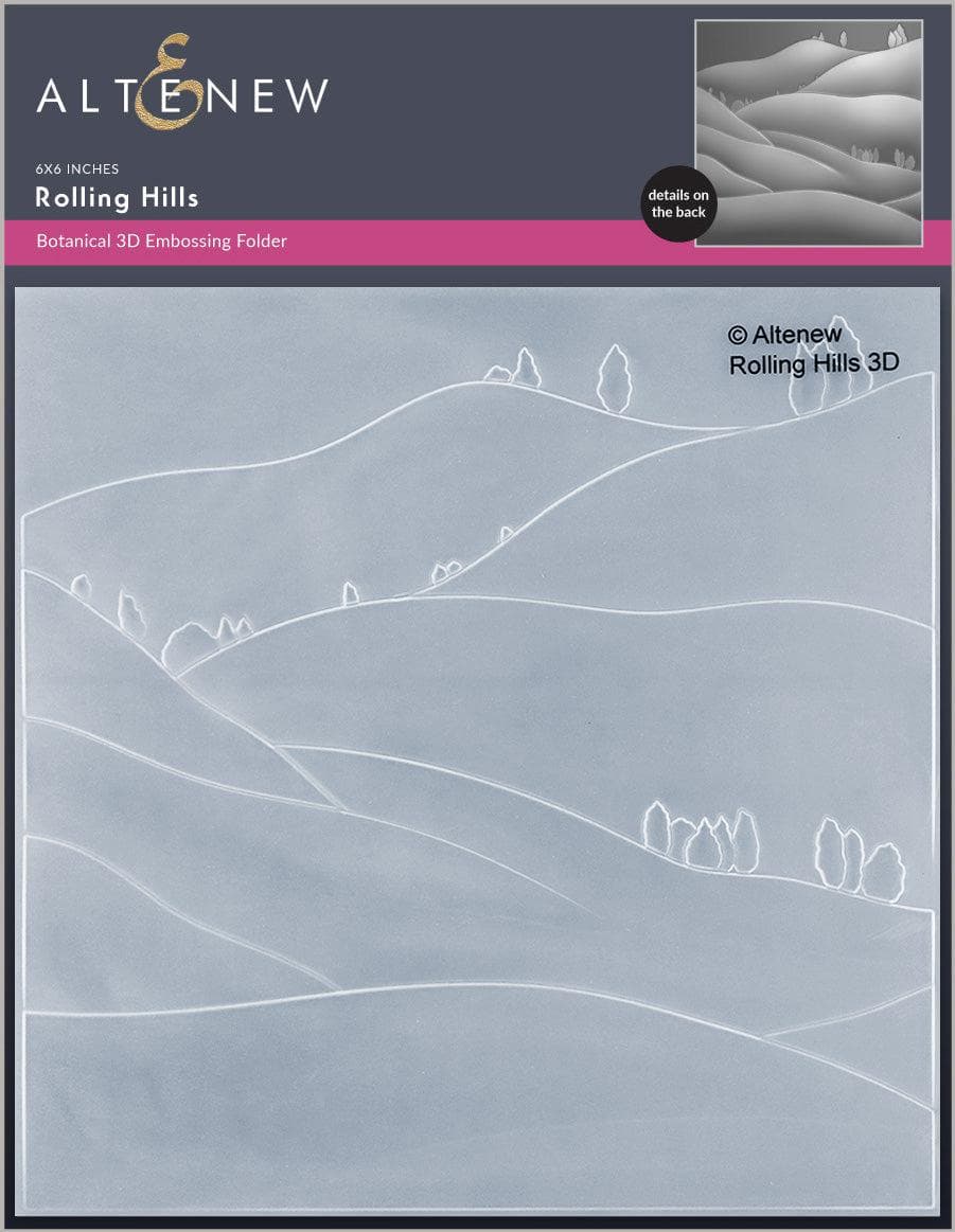 Part A-Glitz Art Craft Co.,LTD Embossing Folder Rolling Hills 3D Embossing Folder