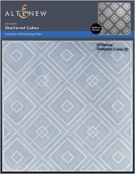 Part A-Glitz Art Craft Co.,LTD Embossing Folder Shattered Cubes 3D Embossing Folder
