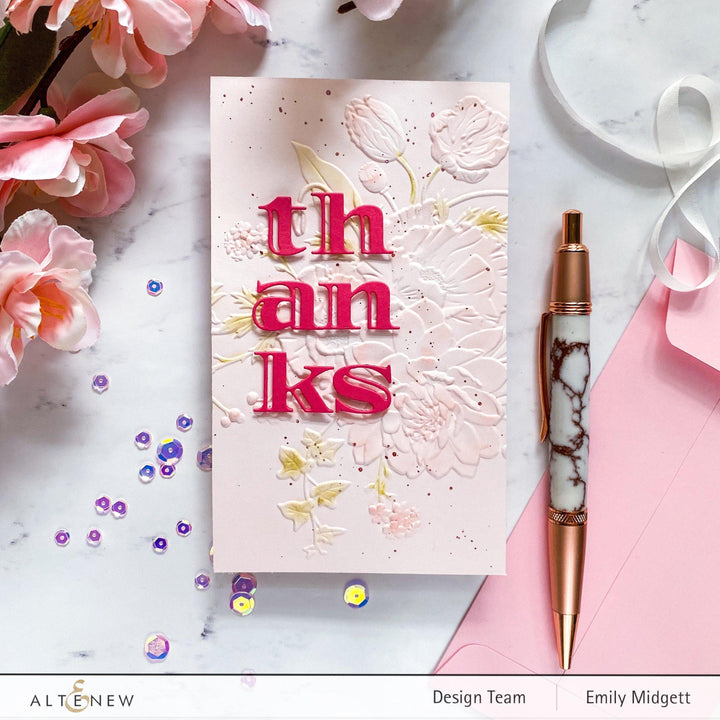 Part A-Glitz Art Craft Co.,LTD Embossing Folder Spring Blossoms 3D Embossing Folder