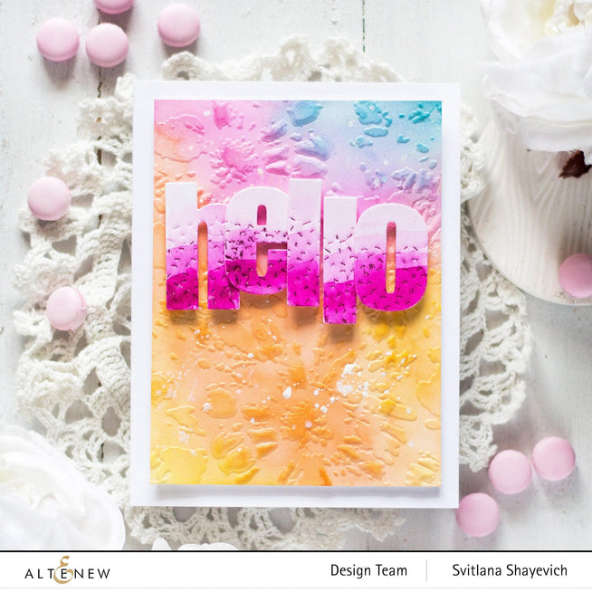 Part A-Glitz Art Craft Co.,LTD Embossing Folder Tie Dye 3D Embossing Folder