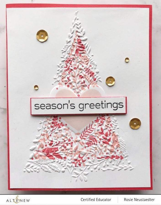 Part A-Glitz Art Craft Co.,LTD Embossing Folder Winter Foliage 3D Embossing Folder