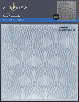 Part A-Glitz Art Craft Co.,LTD Embossing Folder Geo Diamonds 3D Embossing Folder