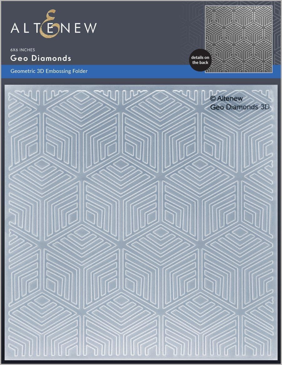 Part A-Glitz Art Craft Co.,LTD Embossing Folder Geo Diamonds 3D Embossing Folder