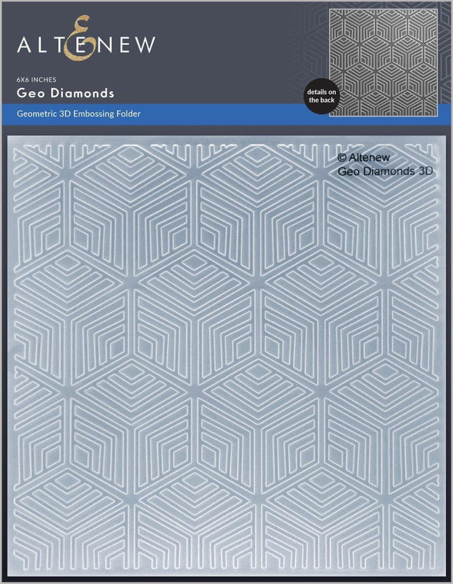 Part A-Glitz Art Craft Co.,LTD Embossing Folder Geo Diamonds 3D Embossing Folder
