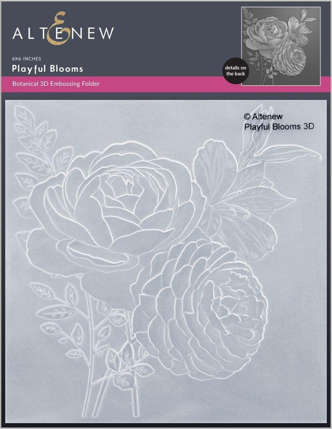 Part A-Glitz Art Craft Co.,LTD Embossing Folder Playful Blooms 3D Embossing Folder