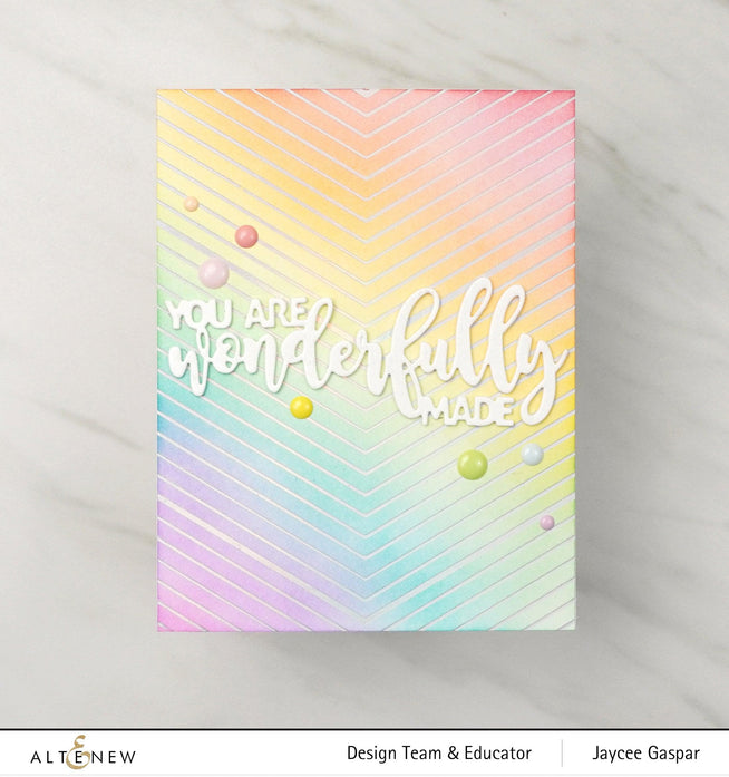 Part A-Glitz Art Craft Co.,LTD Hot Foil Plate Chevron Background Hot Foil Plate