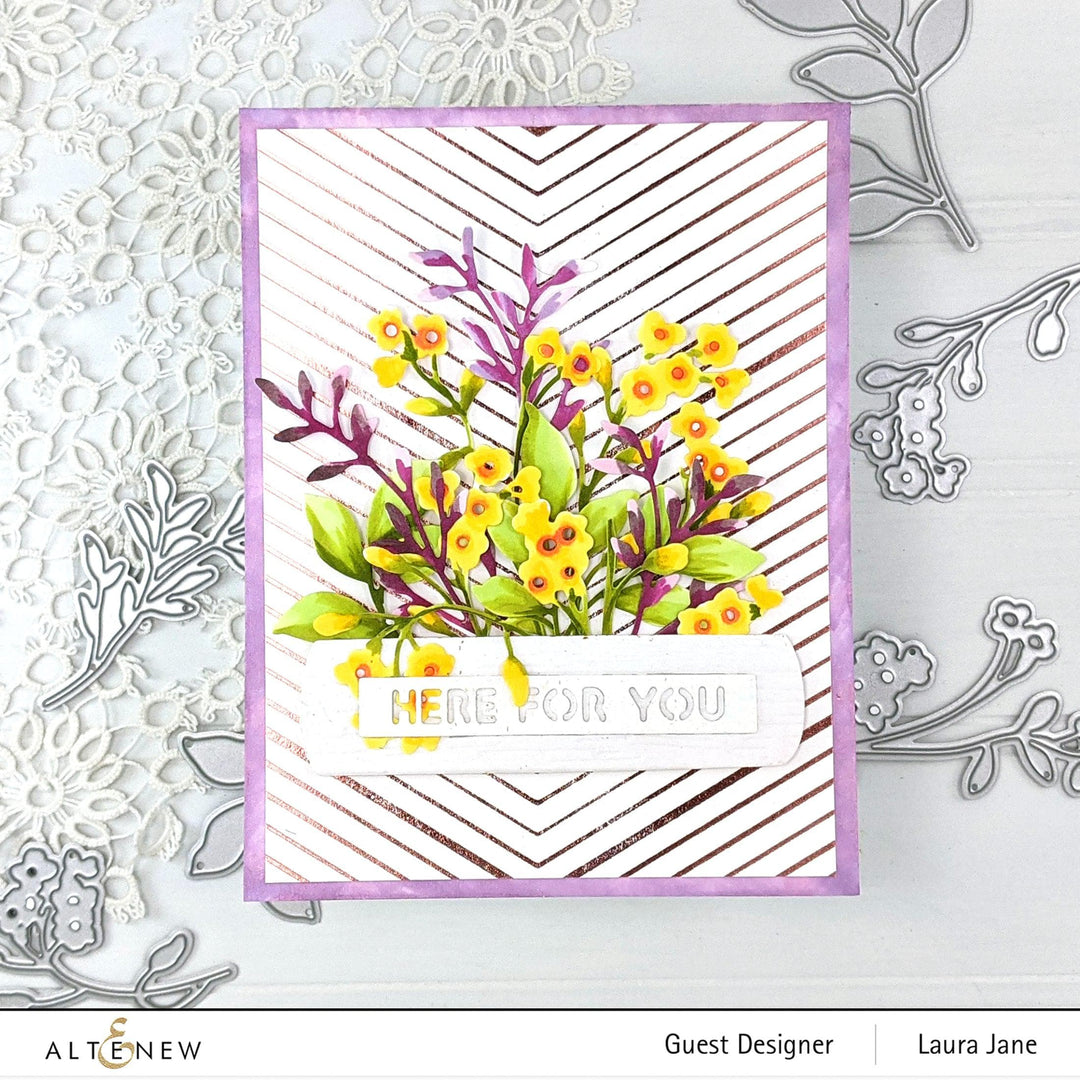 Part A-Glitz Art Craft Co.,LTD Hot Foil Plate Chevron Background Hot Foil Plate