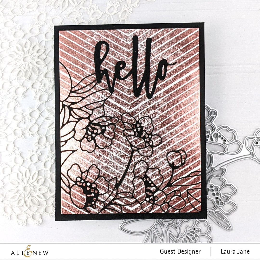 Part A-Glitz Art Craft Co.,LTD Hot Foil Plate Chevron Background Hot Foil Plate