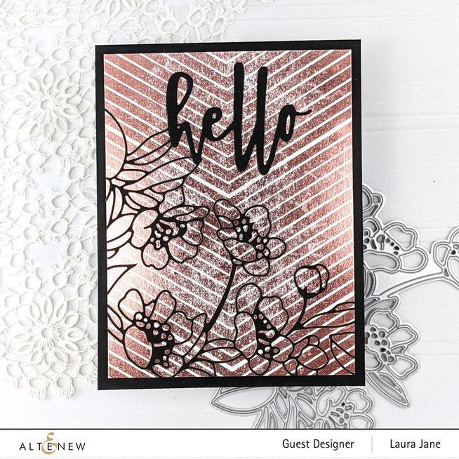 Part A-Glitz Art Craft Co.,LTD Hot Foil Plate Chevron Background Hot Foil Plate