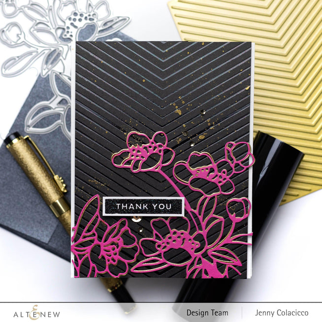 Part A-Glitz Art Craft Co.,LTD Hot Foil Plate Chevron Background Hot Foil Plate