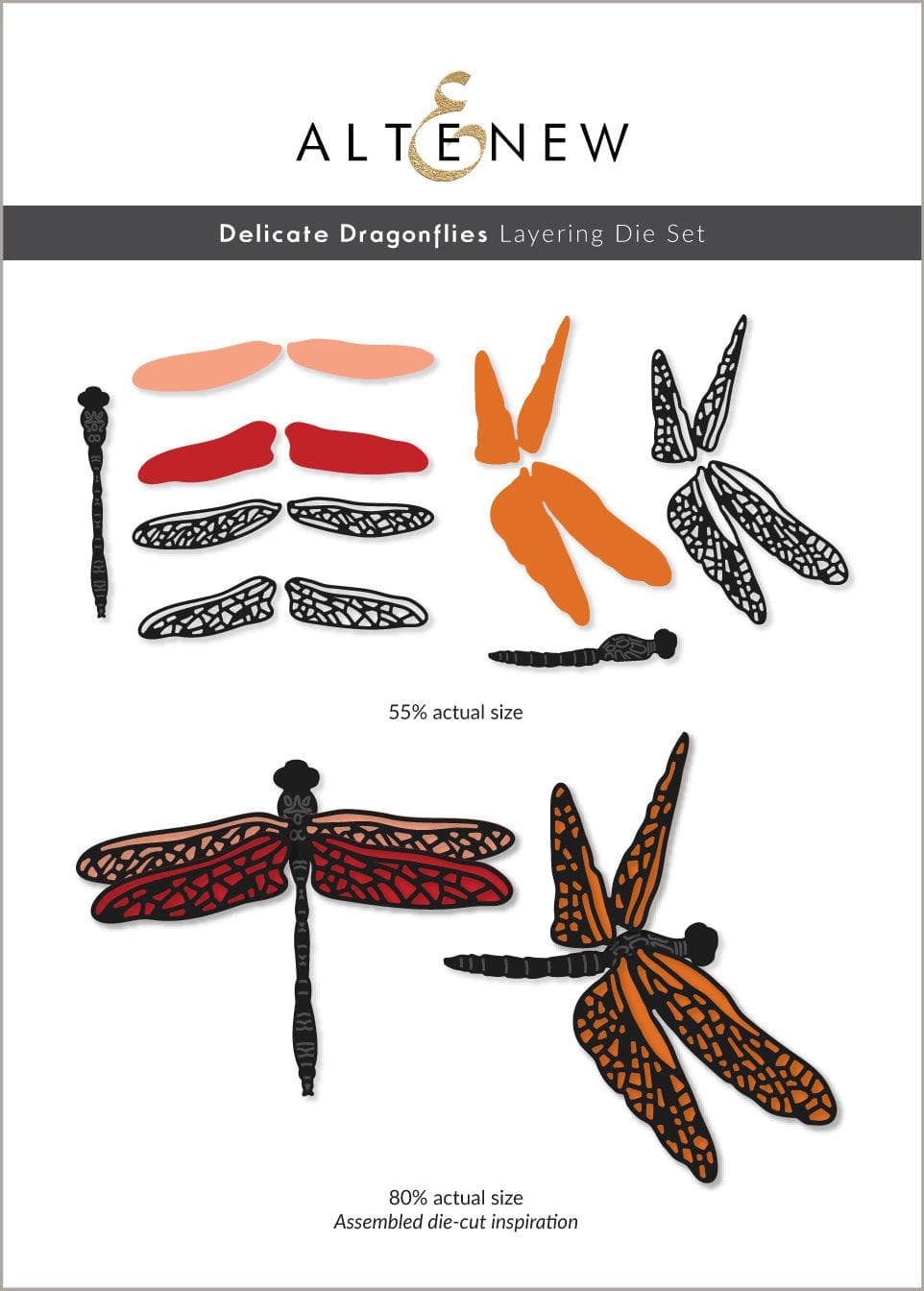 Altenew Stamp & Die Bundle Delicate Dragonflies