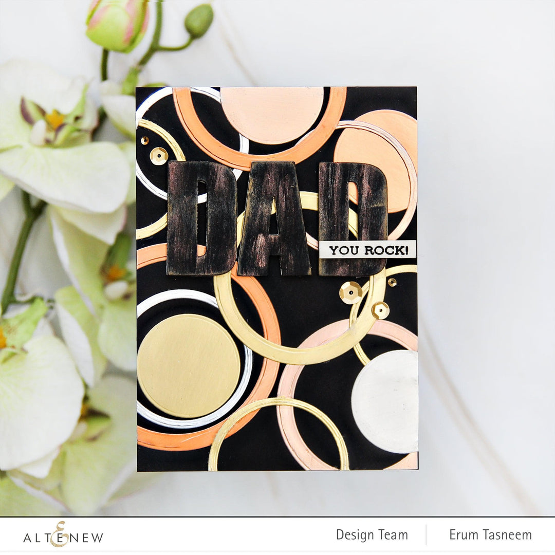 Altenew Hot Foil Plate & Die Bundle Fine Rings: Circles Hot Foil Plate & Die Bundle