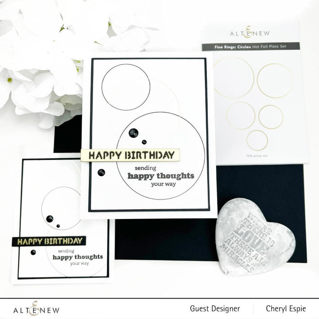 Altenew Hot Foil Plate & Die Bundle Fine Rings: Circles Hot Foil Plate & Die Bundle