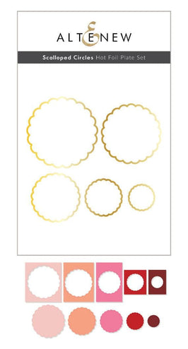 Altenew Hot Foil Plate & Die Bundle Scalloped Circles Hot Foil Plate & Stitched Scalloped Circles Die Bundle