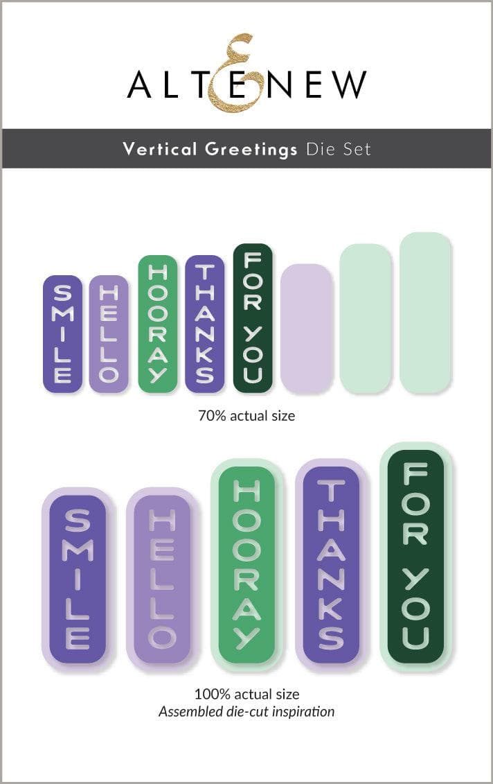 Altenew Stamp & Die Bundle Vertical Greetings