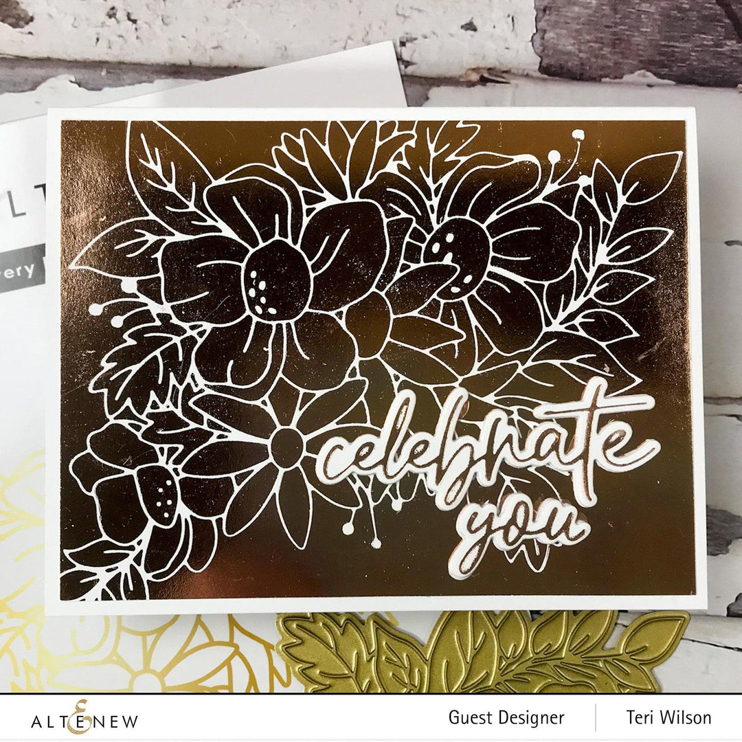 Part A-Glitz Art Craft Co.,LTD Hot Foil Plate Flowery Bouquet Hot Foil Plate