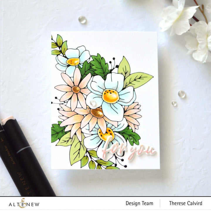 Part A-Glitz Art Craft Co.,LTD Hot Foil Plate Flowery Bouquet Hot Foil Plate