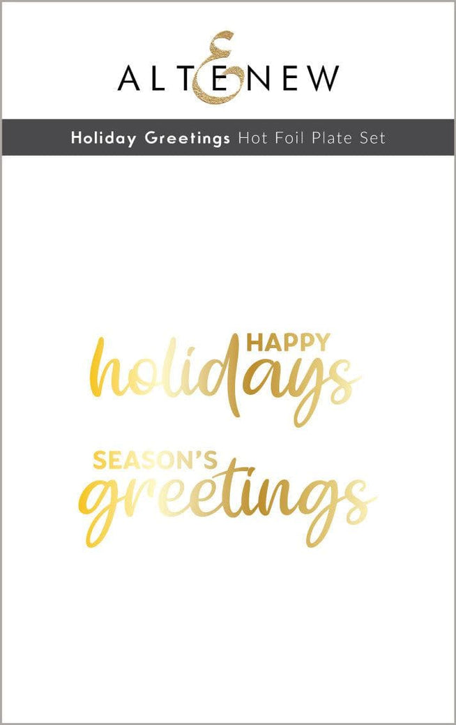 Part A-Glitz Art Craft Co.,LTD Hot Foil Plate Holiday Greetings Hot Foil Plate Set