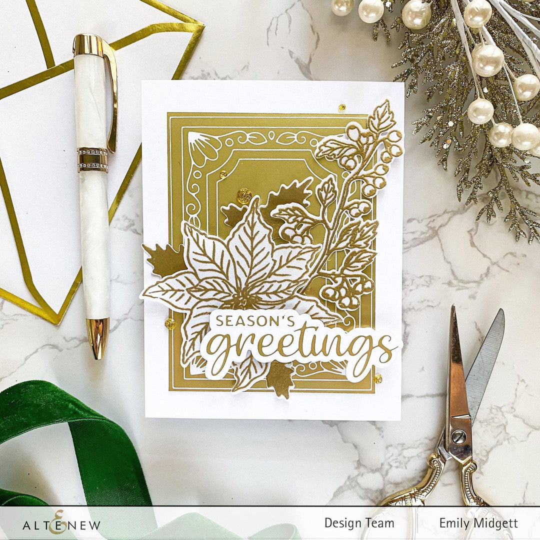 Part A-Glitz Art Craft Co.,LTD Hot Foil Plate Holiday Greetings Hot Foil Plate Set