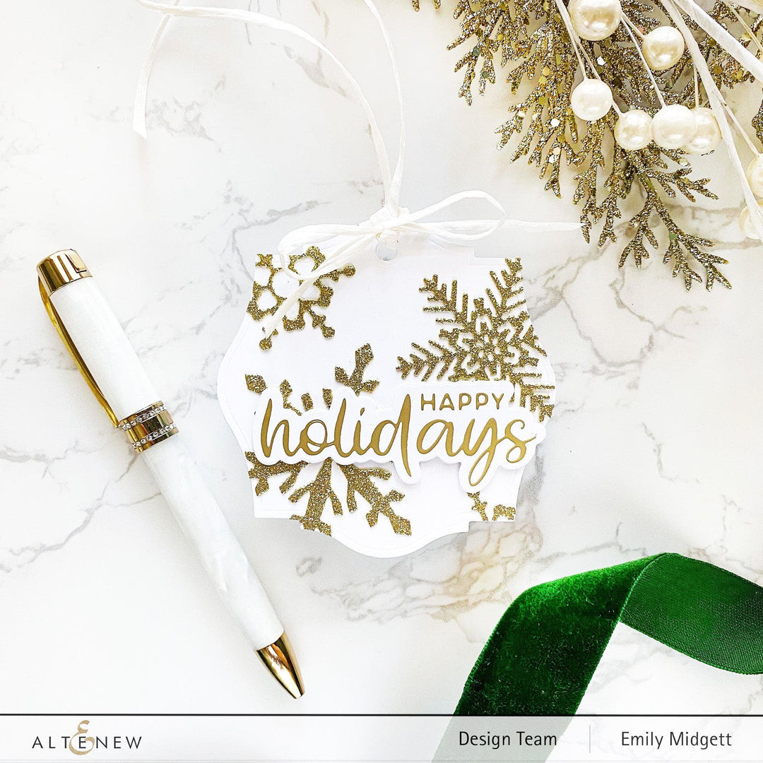 Part A-Glitz Art Craft Co.,LTD Hot Foil Plate Holiday Greetings Hot Foil Plate Set