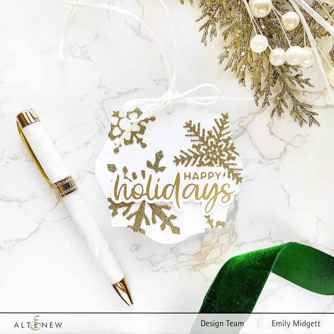 Part A-Glitz Art Craft Co.,LTD Hot Foil Plate Holiday Greetings Hot Foil Plate Set