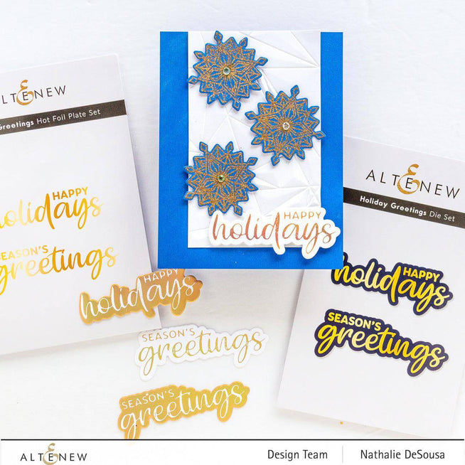 Part A-Glitz Art Craft Co.,LTD Hot Foil Plate Holiday Greetings Hot Foil Plate Set