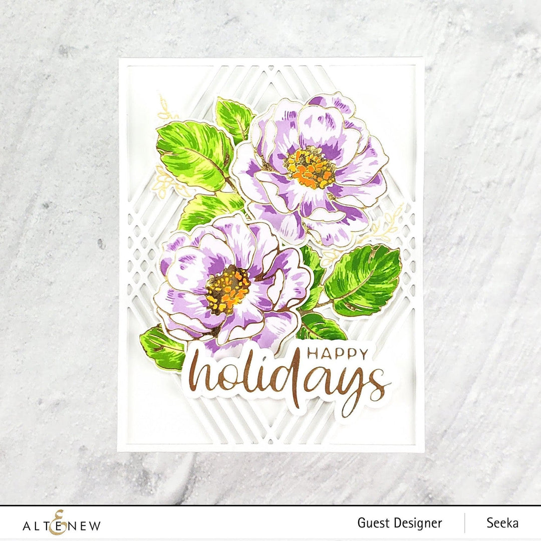 Part A-Glitz Art Craft Co.,LTD Hot Foil Plate Holiday Greetings Hot Foil Plate Set