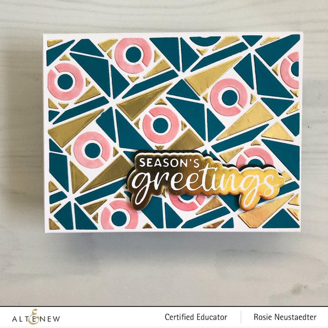 Part A-Glitz Art Craft Co.,LTD Hot Foil Plate Holiday Greetings Hot Foil Plate Set