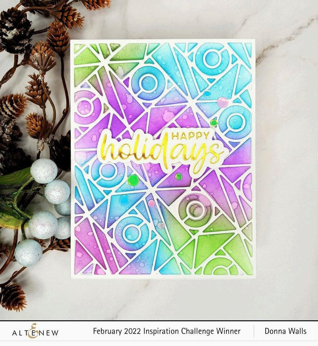 Part A-Glitz Art Craft Co.,LTD Hot Foil Plate Holiday Greetings Hot Foil Plate Set