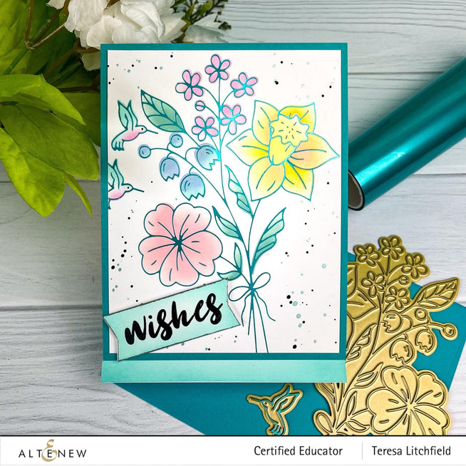 Part A-Glitz Art Craft Co.,LTD Hot Foil Plate Morning Blooms Hot Foil Plate