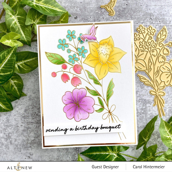 Part A-Glitz Art Craft Co.,LTD Hot Foil Plate Morning Blooms Hot Foil Plate