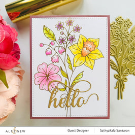 Part A-Glitz Art Craft Co.,LTD Hot Foil Plate Morning Blooms Hot Foil Plate