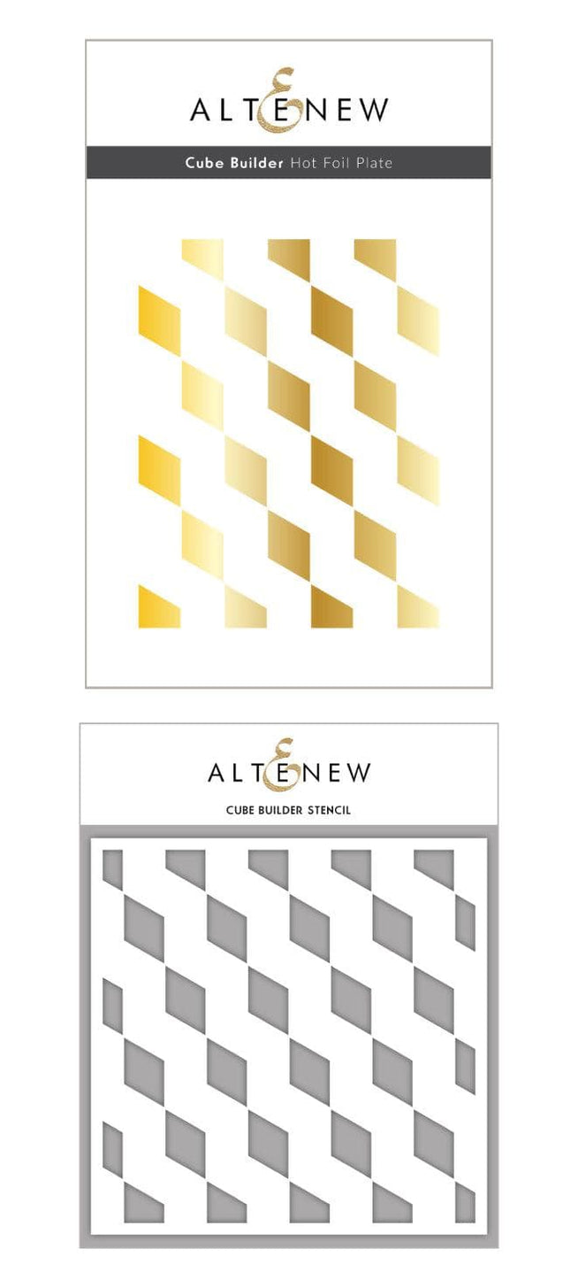 Altenew Hot Foil Plate & Stencil Bundle Cube Builder Hot Foil Plate & Cube Builder Stencil Bundle