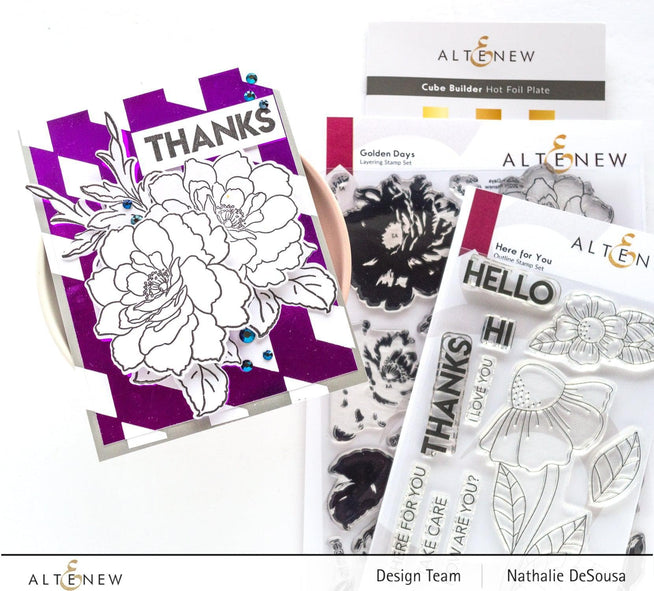 Altenew Hot Foil Plate & Stencil Bundle Cube Builder Hot Foil Plate & Cube Builder Stencil Bundle