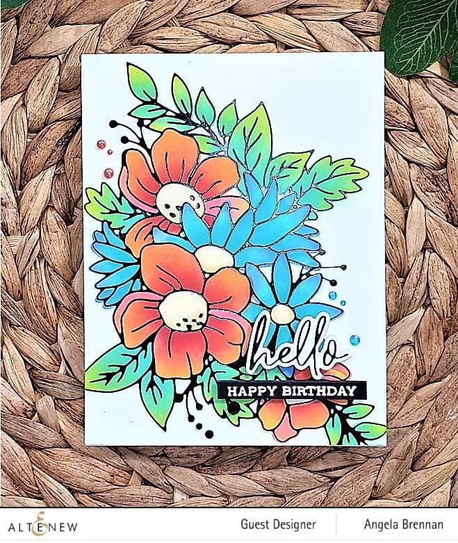 Altenew Stamp & Die & Hot Foil Plate Bundle Flowery Bouquet Hot Foil Plate & Stencil Bundle