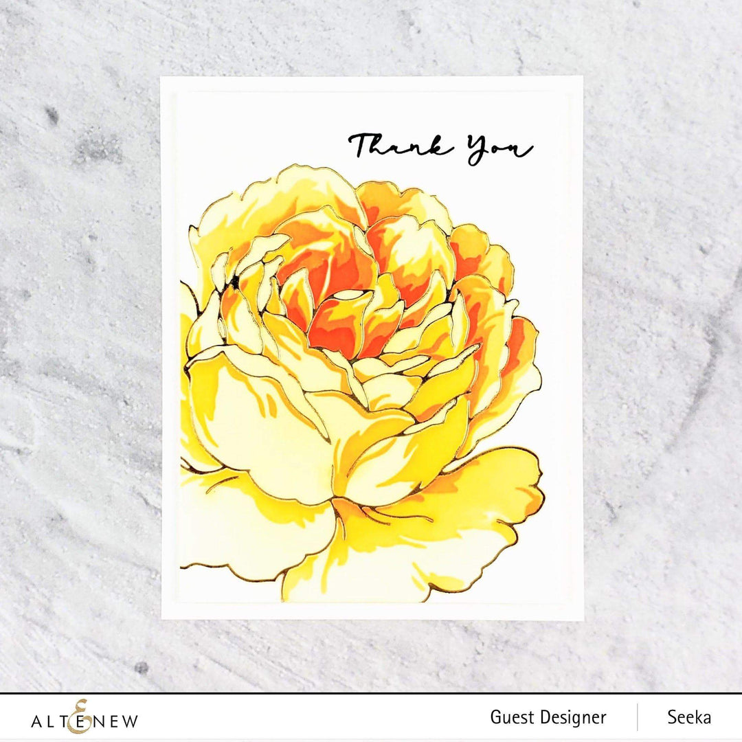 Altenew Hot Foil Plate & Stencil Bundle Gilded Rose Hot Foil Plate & Layering Stencil Bundle