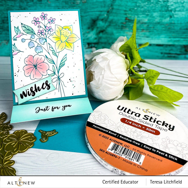 Altenew Hot Foil Plate & Stencil Bundle Morning Blooms Hot Foil Plate & Stencil Bundle