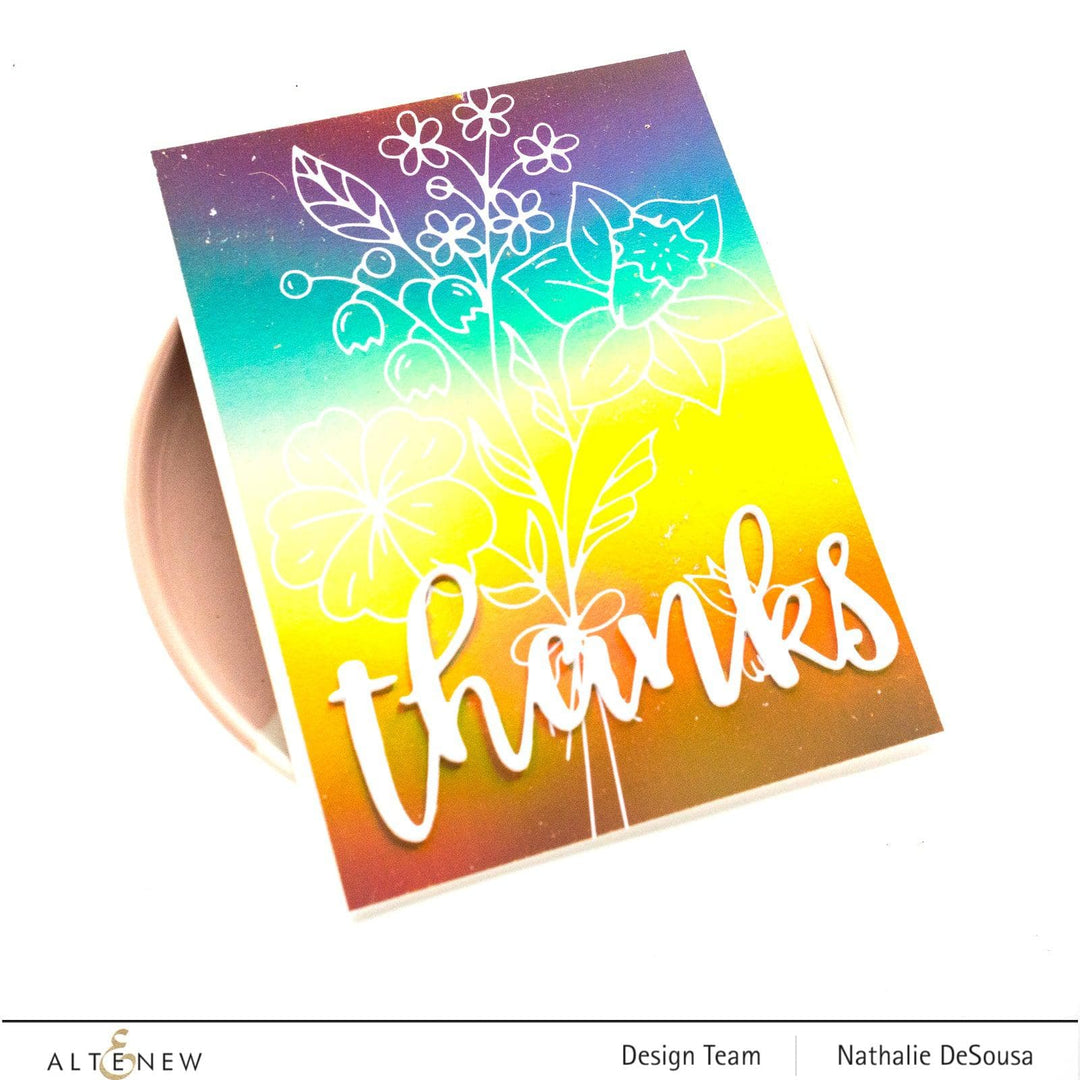 Altenew Hot Foil Plate & Stencil Bundle Morning Blooms Hot Foil Plate & Stencil Bundle