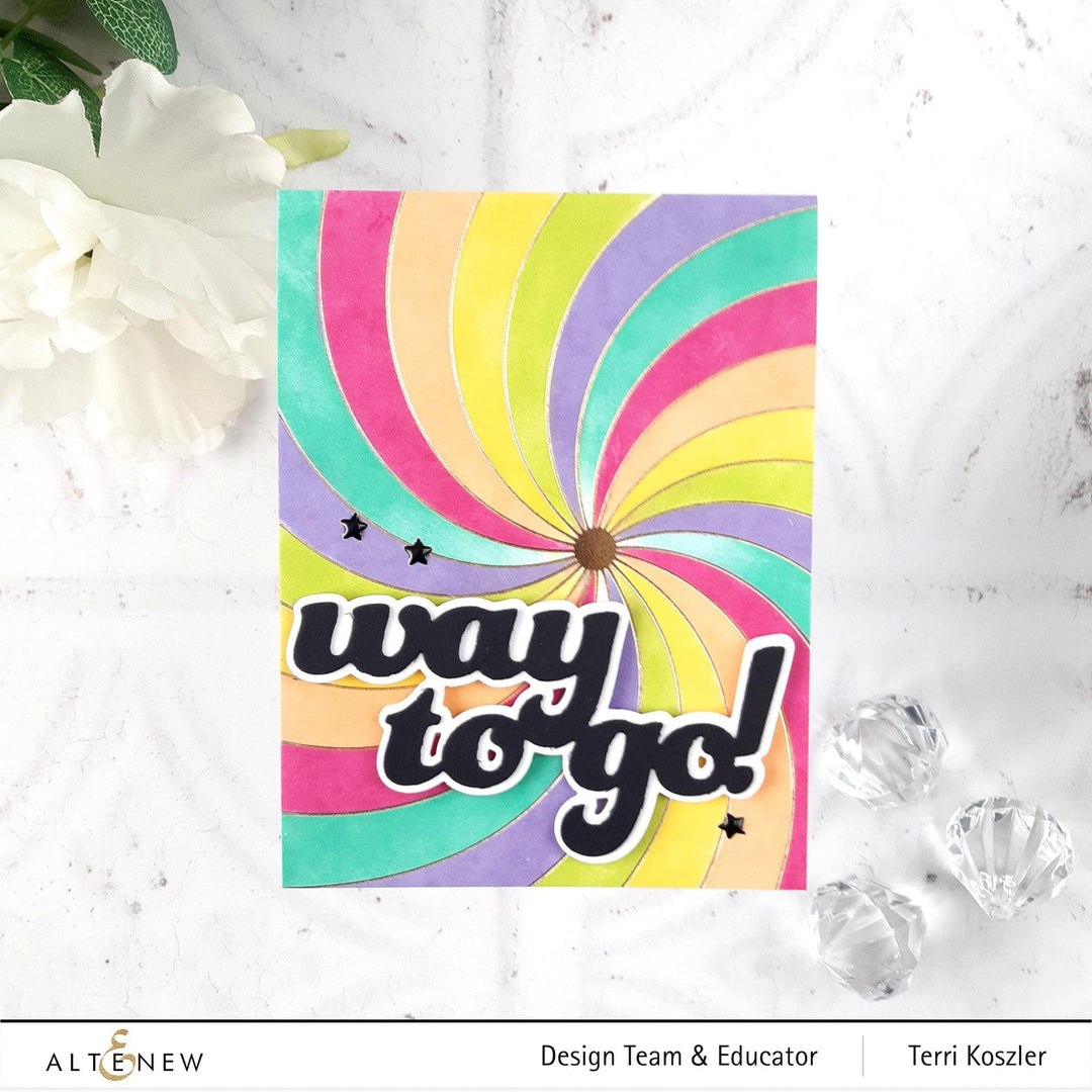 Altenew Stamp & Die & Hot Foil Plate Bundle Rainbow Burst Hot Foil Plate & Stencil Bundle