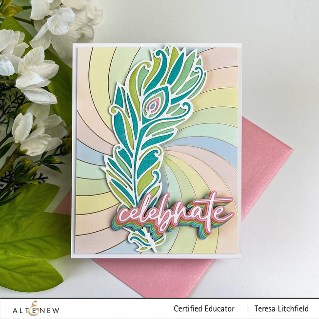 Altenew Stamp & Die & Hot Foil Plate Bundle Rainbow Burst Hot Foil Plate & Stencil Bundle