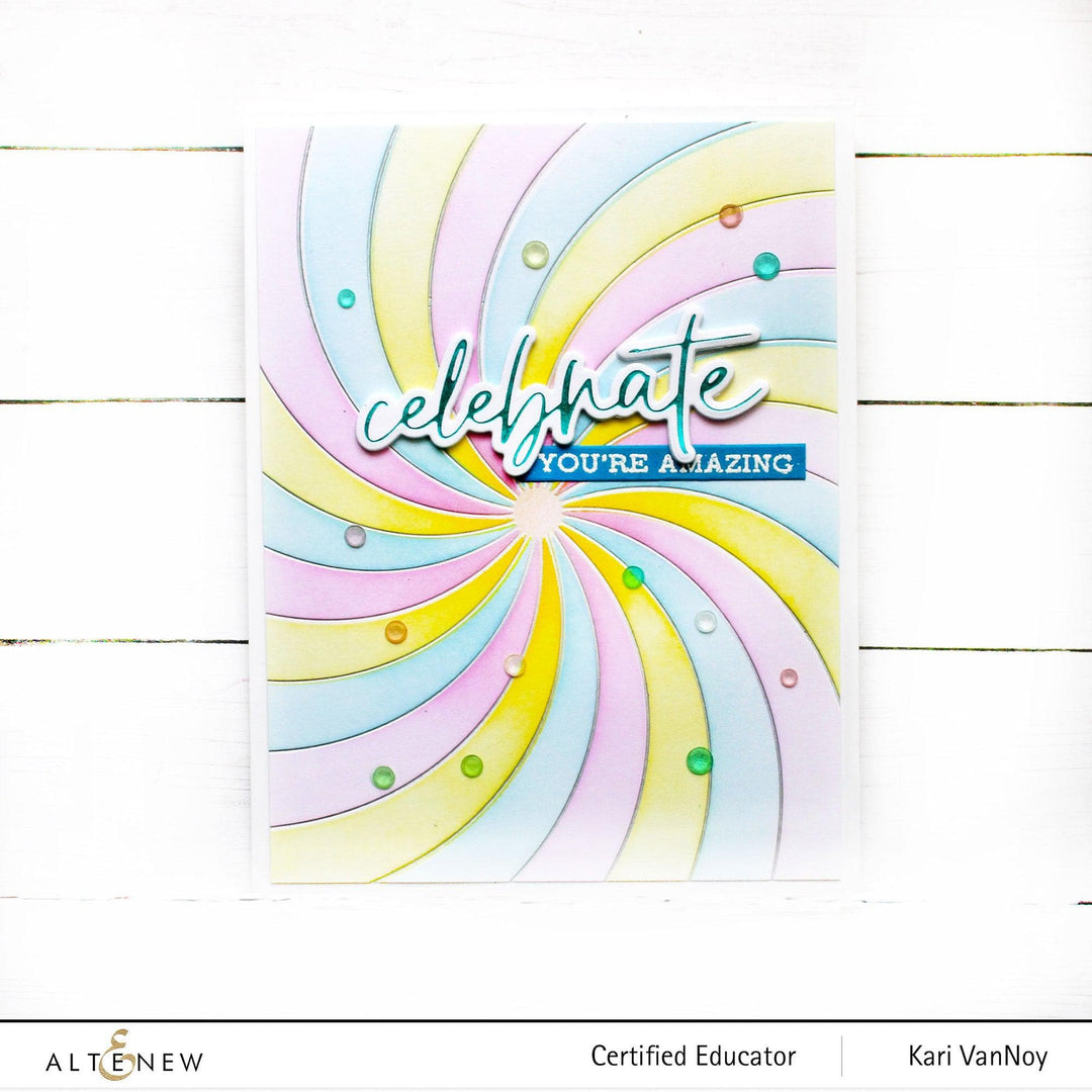 Altenew Stamp & Die & Hot Foil Plate Bundle Rainbow Burst Hot Foil Plate & Stencil Bundle