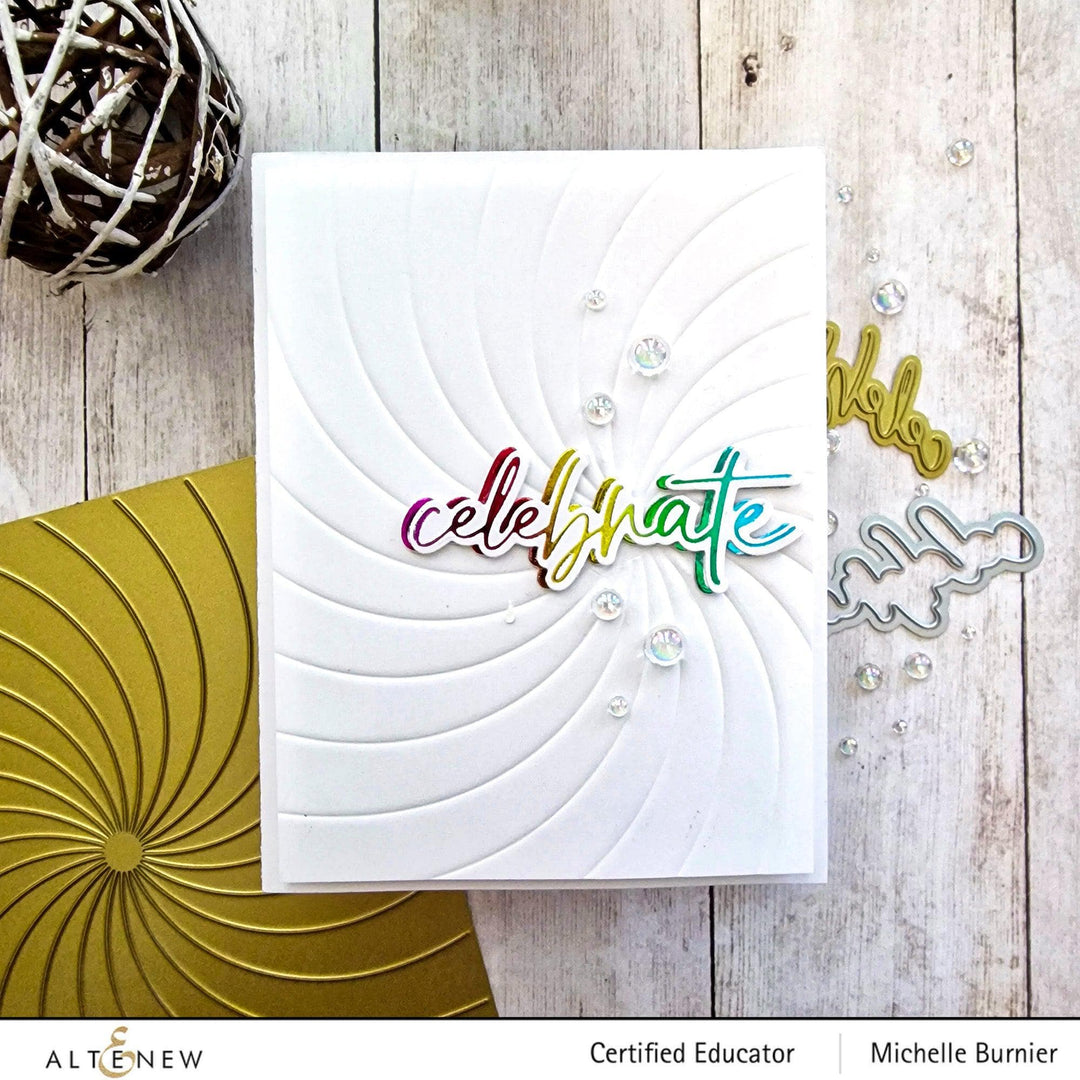 Altenew Stamp & Die & Hot Foil Plate Bundle Rainbow Burst Hot Foil Plate & Stencil Bundle