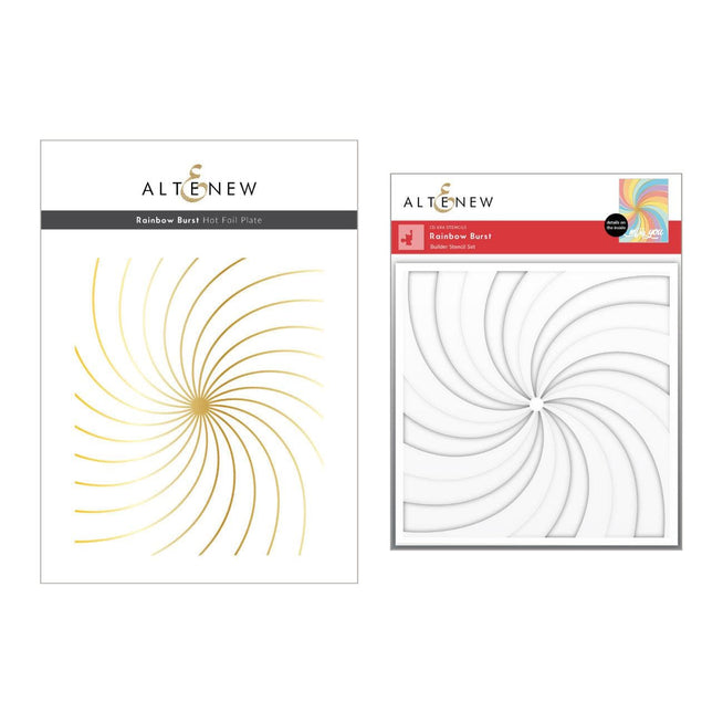 Altenew Stamp & Die & Hot Foil Plate Bundle Rainbow Burst Hot Foil Plate & Stencil Bundle
