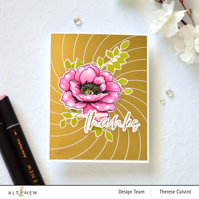 Altenew Stamp & Die & Hot Foil Plate Bundle Rainbow Burst Hot Foil Plate & Stencil Bundle